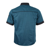 Chef Jacket Uniform Short Sleeve Hotel Kitchen Apparel Cook Coat M Blue