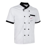 Maxbell Chef Jacket Uniform Short Sleeve Hotel Kitchen Apparel Cook Coat 2XL White