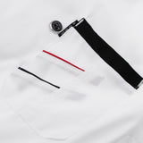Maxbell Chef Jacket Uniform Short Sleeve Hotel Kitchen Apparel Cook Coat 2XL White
