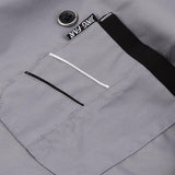 Maxbell Chef Jacket Uniform Short Sleeve Hotel Kitchen Apparel Cook Coat M Gray