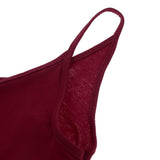 Maxbell Women Sleeveless V Neck Loose Beach Tank Maxi Dress with Pockets Wine Red S