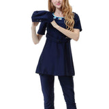 Maxbell Muslim Women Swimwear Swimsuit Short Sleeve Islamic Beachwear Burkini 2XL Navy Blue