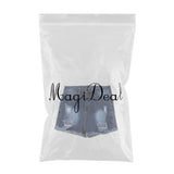Maxbell Women High Waisted Ripped Denim Shorts Jeans Shorts Hot Pants L Navy Blue