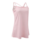 Maxbell Striped Strappy Cami Top Spaghetti Strap Vest Tank Summer Casual M Pink