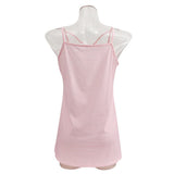 Maxbell Striped Strappy Cami Top Spaghetti Strap Vest Tank Summer Casual M Pink