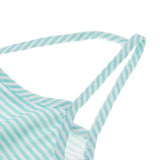 Maxbell Striped Strappy Cami Top Spaghetti Strap Vest Tank Summer Casual M Green