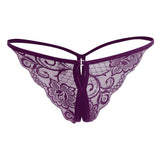 Maxbell Sexy Women Sheer Lace Bra Panties Thong Lingerie Set Nightwear Purple