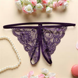 Maxbell Sexy Women Sheer Lace Bra Panties Thong Lingerie Set Nightwear Purple