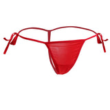 Maxbell Women's Bandage Sheer Solid G-string Briefs Panties T-back Underwear Red