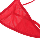 Maxbell Women's Bandage Sheer Solid G-string Briefs Panties T-back Underwear Red