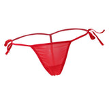 Maxbell Women's Bandage Sheer Solid G-string Briefs Panties T-back Underwear Red