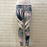 Maxbell Tropical Jungle Style Womens Yoga Leggings High Waist Elastic Sports Pants L