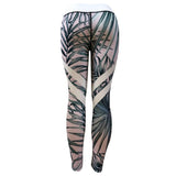 Maxbell Tropical Jungle Style Womens Yoga Leggings High Waist Elastic Sports Pants L