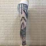 Maxbell Tropical Jungle Style Womens Yoga Leggings High Waist Elastic Sports Pants L