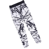 Maxbell Geometric Women Yoga Gym Leggings Compression Stretch Sports Pants M White