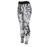 Maxbell Geometric Women Yoga Gym Leggings Compression Stretch Sports Pants XL White