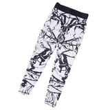 Maxbell Geometric Women Yoga Gym Leggings Compression Stretch Sports Pants XL White