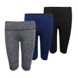 Maxbell Flex Yoga Shorts with Pockets High Waisted Workouts Biker Pants L Gray