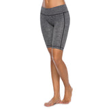Maxbell Flex Yoga Shorts with Pockets High Waisted Workouts Biker Pants L Gray