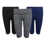 Maxbell Flex Yoga Shorts with Pockets High Waisted Workouts Biker Pants L Gray