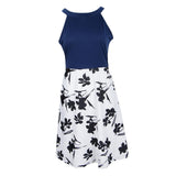 Maxbell Women's Floral Sleeveless Off-Shoulder Party Prom Swing Dress White M