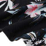 Maxbell Women's Floral Sleeveless Off-Shoulder Party Prom Swing Dress Black M