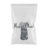 Maxbell Women's Striped Floral Print Short Sleeve Knee Length Dress with Pockets M 5#