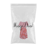 Maxbell Women's Striped Floral Print Short Sleeve Knee Length Dress with Pockets M 6#