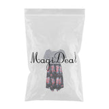 Maxbell Women's Striped Floral Print Short Sleeve Knee Length Dress with Pockets M 7#