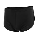 Maxbell Men's Side Split Solid Briefs Bulge Pouch Boxers Underwear Panties L Black