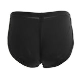 Maxbell Men's Side Split Solid Briefs Bulge Pouch Boxers Underwear Panties L Black