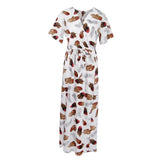 Maxbell Women Floral Split Long Dresses Beach Maxi Dress Tea Dress L Feather