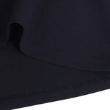 Maxbell Solid Off Shoulder Skater Dress High Low Dress Short Sleeves L Black