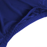 Maxbell Solid Off Shoulder Skater Dress High Low Dress Short Sleeves L Royal Blue
