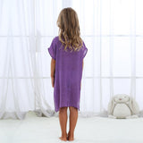 Maxbell Kids Girls Summer Swimwear Beach Coverup Crochet V Neck Loose Dress 80cm Purple