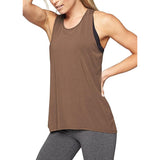 Women's Yoga Cami Tank Top Shirt Activewear Workout Clothes Coffee M