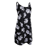 Maxbell Women's Summer Sleeveless Adjustable Strappy Floral Swing Dress Flower2 M