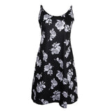 Maxbell Women's Summer Sleeveless Adjustable Strappy Floral Swing Dress Flower2 L