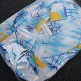 Maxbell Men Hawaiian Stag Beach Hawaii Aloha Shirt Party Summer Shirt L Light blue