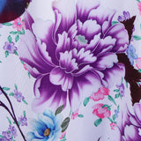 Maxbell Women's Casual Dress Sleeveless Floral Flare Beach Sundress S Purple
