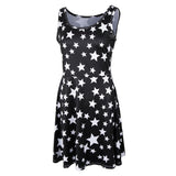 Maxbell Women's Casual Dress Sleeveless Floral Flare Beach Sundress S Star