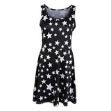 Maxbell Women's Casual Dress Sleeveless Floral Flare Beach Sundress S Star