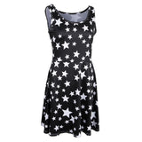 Maxbell Women's Casual Dress Sleeveless Floral Flare Beach Sundress XL Star