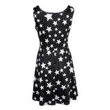 Maxbell Women's Casual Dress Sleeveless Floral Flare Beach Sundress XL Star