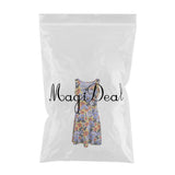 Maxbell Women's Casual Dress Sleeveless Floral Flare Beach Sundress M Blue-Orange