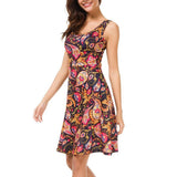 Women's Casual Dress Sleeveless Floral Flare Beach Sundress S Multicolor