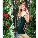 Maxbell Sexy Mrs Santa Cosplay Christmas Costume Lingerie Dress Hat Women Night Club