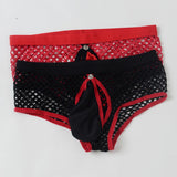 Maxbell Men's Underwear Soft Mesh Design Bulge Pouch Briefs Low Rise Underpants Black