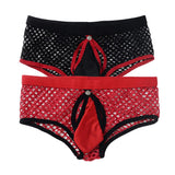 Maxbell Men's Underwear Soft Mesh Design Bulge Pouch Briefs Low Rise Underpants Black