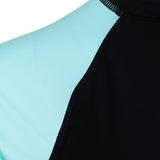 Maxbell Women's Summer Beachwear Long Sleeve Swimwear Bikini Suit Light Blue XXXL